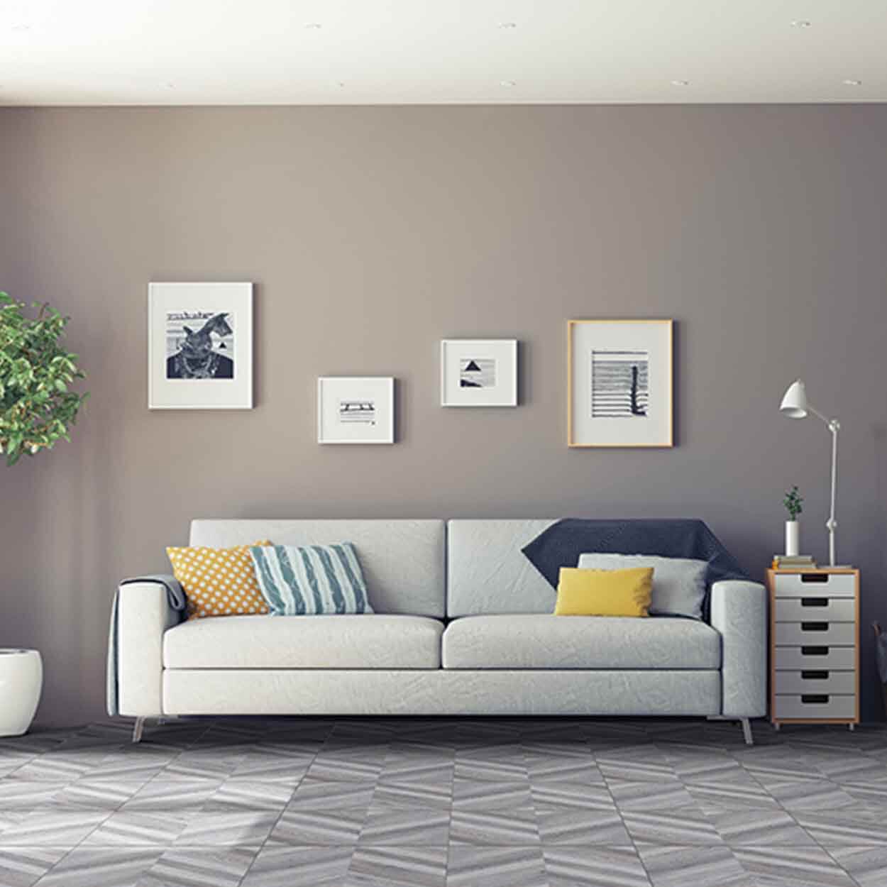 Ambiente decorado con Madera Oak de Alfa