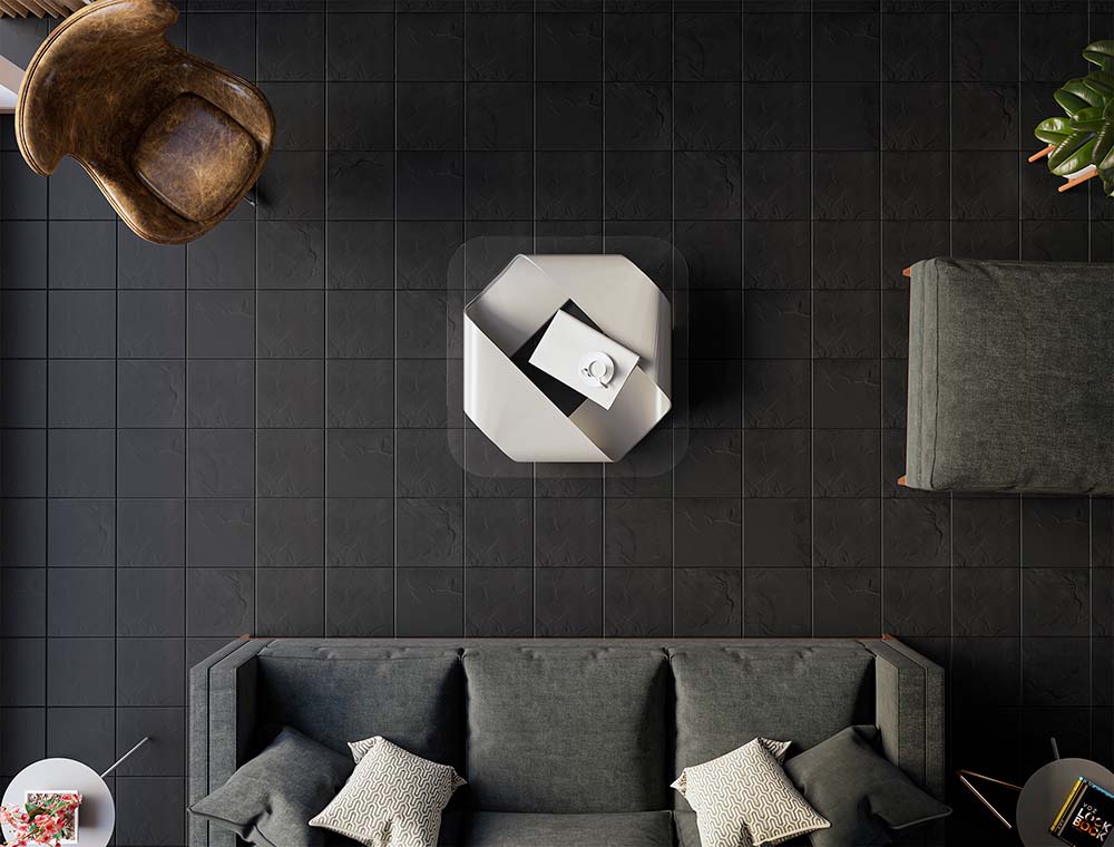 Vista a vuelo de pájaro de sala