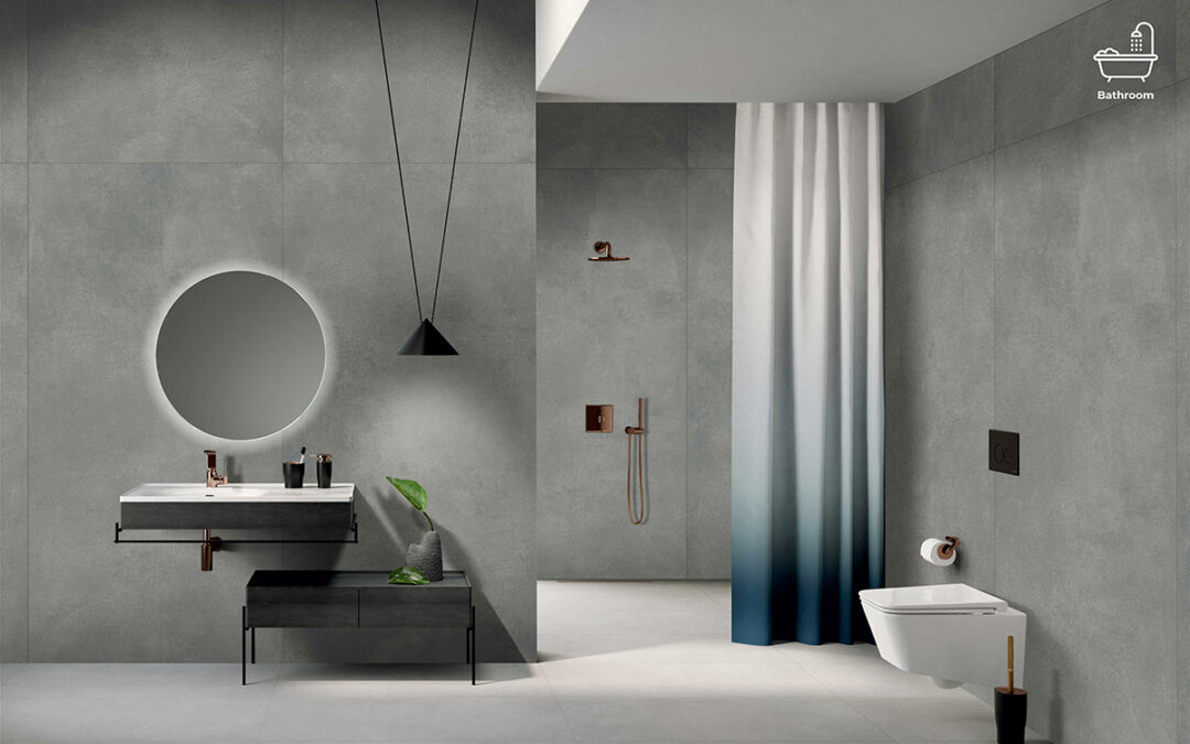 Tendencias de porcelanato para baños: Minimalista, rústico, moderno