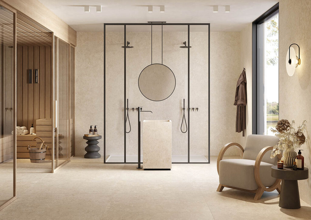 Baño con muebles Rústicos