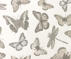 Textura de papel de colgadura con diseño de mariposas